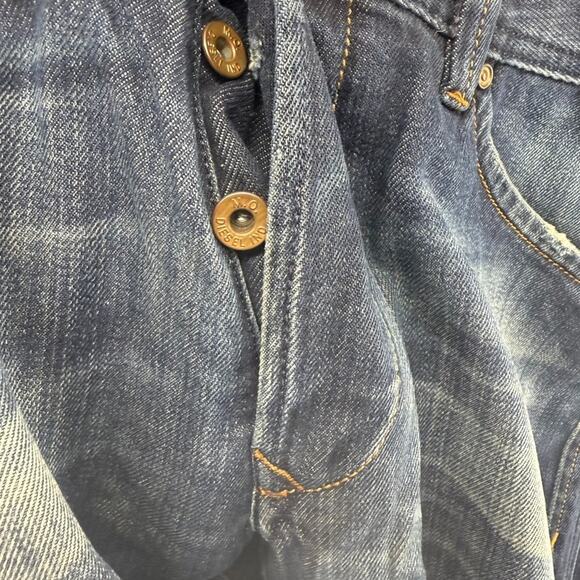 Diesel jeans men's 32x30 Fit 34x30 Blue Darron Straight Dark Whisker Vintage y2k - Picture 12 of 13